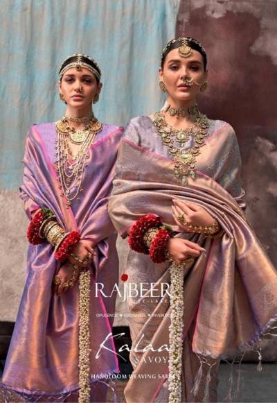 RAJBEER KALAA SAVOY 14001 TO 14006 DESIGNER SILK SAREE WHOLESALER IN INDIA